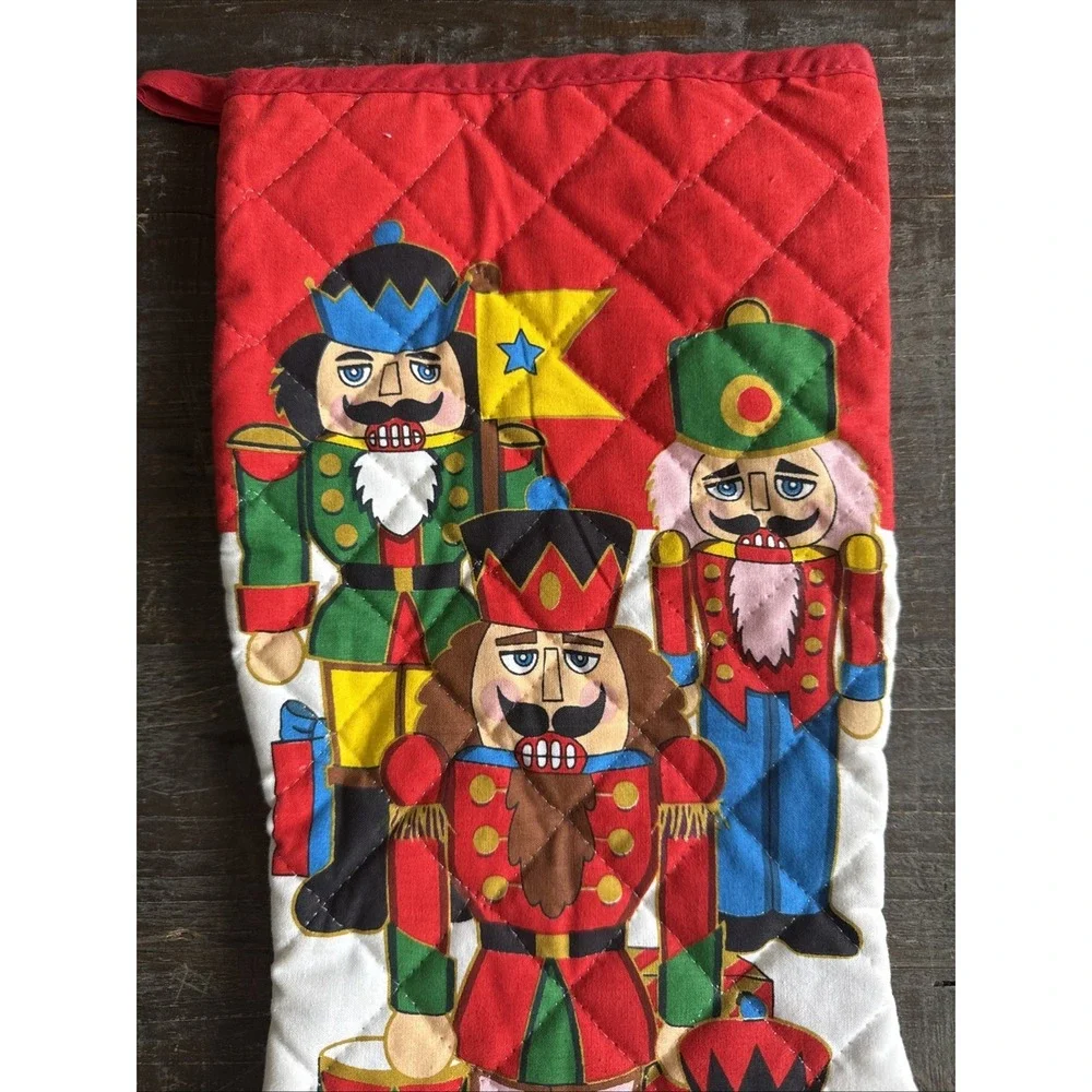 Nutcracker Christmas Stocking‎ Vintage Christmas Collection 100% Quilted Cotton